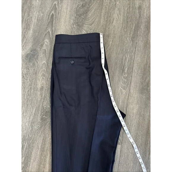 Holland Sherry 44R Navy Royal Classic Herringbone Striped Custom Suit